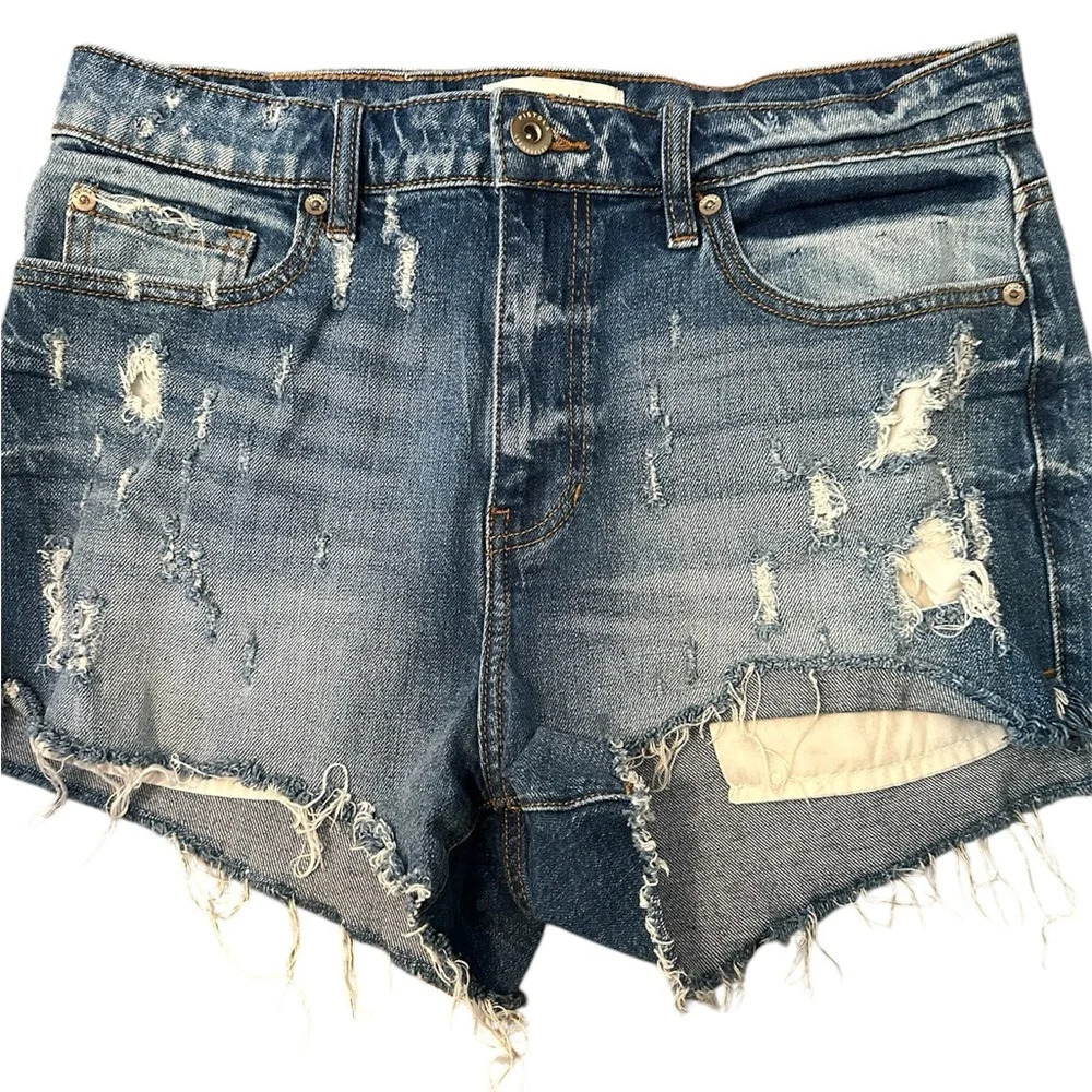 Pistola Size 29 Cut Off Distressed Shorts Waist 16” Across
